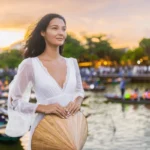 Asian Woman White Dress