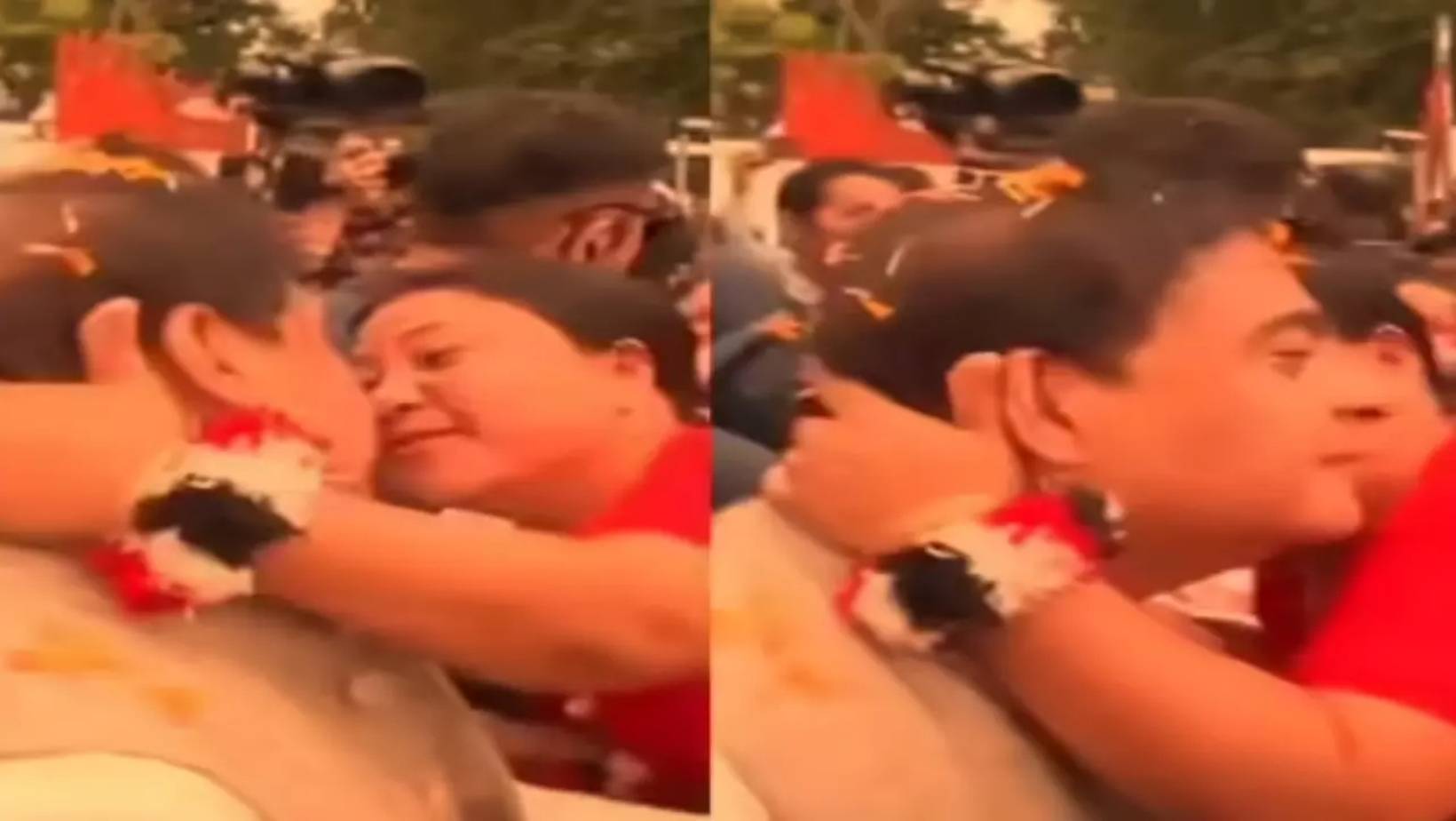 Assam Cm Himanta Biswa Sarma Woman Kiss Viral Video Reaction