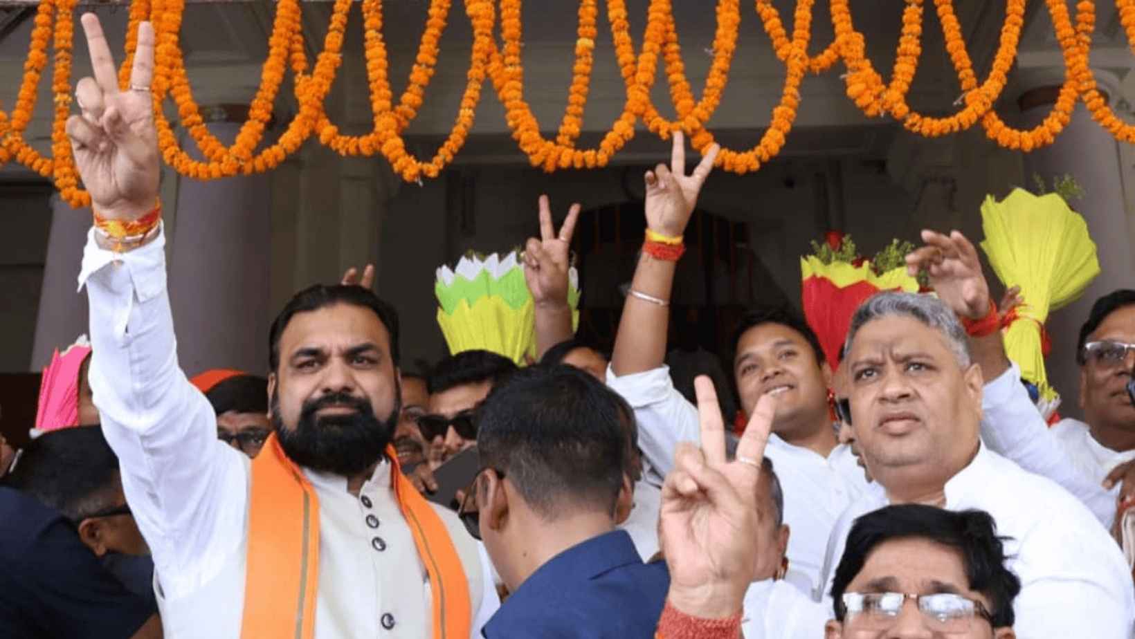 Samrat Chaudhary Floor Test Bihar Vidhan Sabha Victory Sign